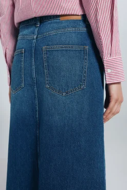 Springfield Saias-Saia midi de ganga azul