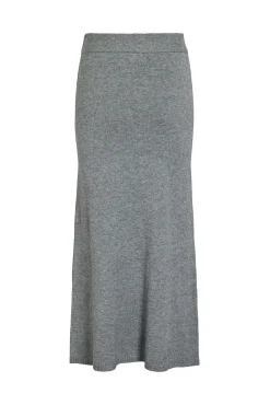 Vila Saias-Saia midi de malha com viscose Cinzento