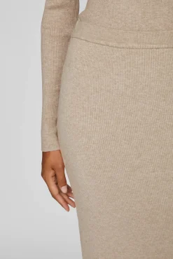 Vila Saias-Saia midi de malha malha Castanho