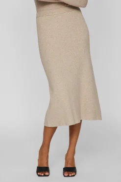 Vila Saias-Saia midi de malha malha Castanho