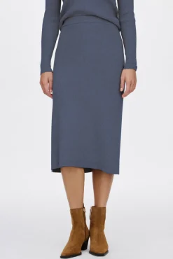 Vila Saias-Saia midi de malha malha Azul