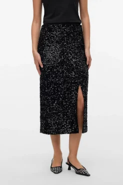 Vero Moda Saias-Saia midi de saia Preto
