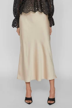 Vila Saias-Saia midi de saia Tostado