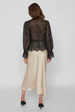 Vila Saias-Saia midi de saia Tostado