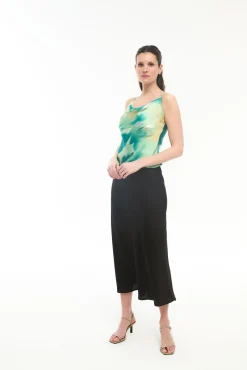 Vila Saias-Saia midi de saia Preto