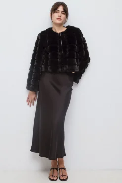 Vila Saias-Saia midi de saia Preto