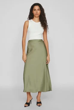Vila Saias-Saia midi de saia Verde