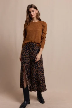 Slowlove Saias-Saia midi estampada Preto