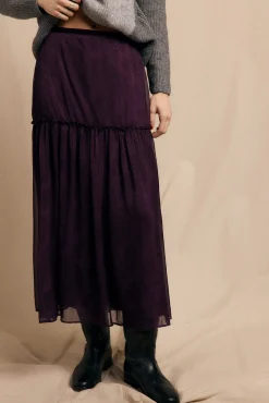 Slowlove Saias-Saia midi estampada Roxo