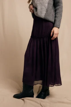 Slowlove Saias-Saia midi estampada Roxo