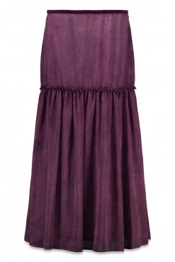 Slowlove Saias-Saia midi estampada Roxo