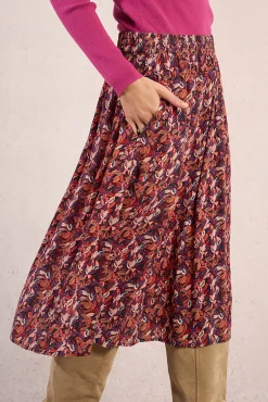 Molly Bracken Saias-Saia midi estampado Multicolorido