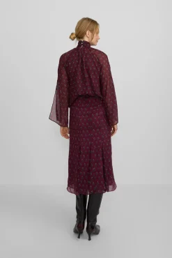 Silbon Saias-Saia midi estampado Granada