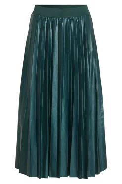 Vila Saias-Saia midi plissada Verde