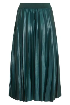 Vila Saias-Saia midi plissada Verde