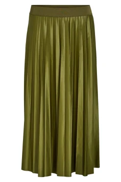 Vila Saias-Saia midi plissada Verde