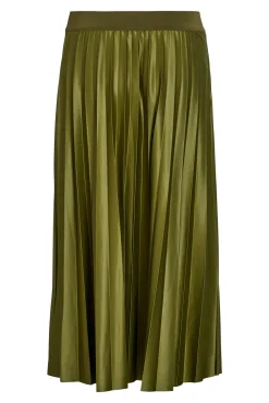Vila Saias-Saia midi plissada Verde