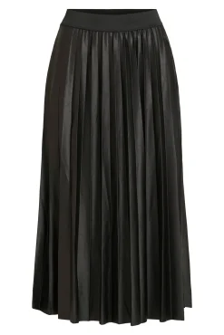 Vila Saias-Saia midi plissada Preto