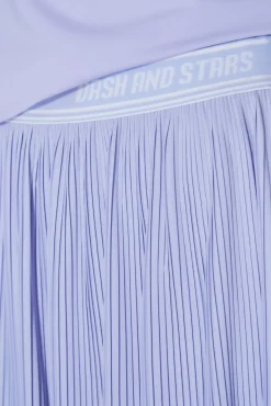 Dash and Stars Saias-Saia plissada lilás com forro de tela rosa