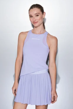 Dash and Stars Saias-Saia plissada lilás com forro de tela rosa