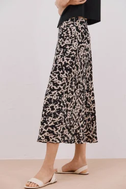 Cortefiel Saias-Saia roda estampada Impress&atilde;o