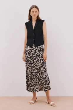 Cortefiel Saias-Saia roda estampada Impress&atilde;o