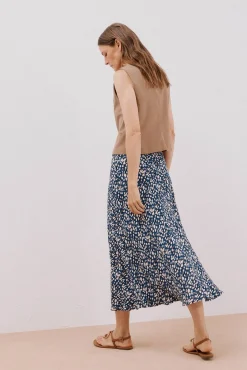 Cortefiel Saias-Saia roda estampada Multicolorido