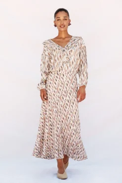 Cortefiel Saias-Saia roda estampada Multicolorido