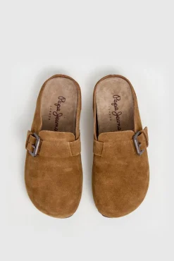 Pepe Jeans Calçado De Couro-Sandália Corby Clog Feminina cru