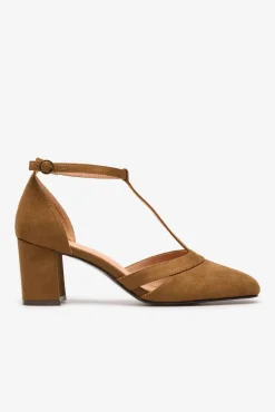 Cortefiel Saltos-Sandália salto Castanho