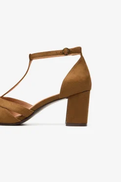 Cortefiel Saltos-Sandália salto Castanho