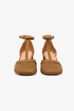 Cortefiel Saltos-Sandália salto Castanho