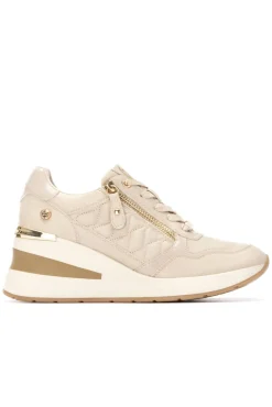 XTI Saltos|Sneakers-sapatilha de mulher antiderrapante Tostado