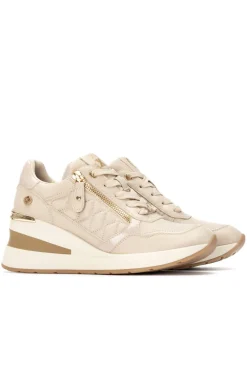 XTI Saltos|Sneakers-sapatilha de mulher antiderrapante Tostado