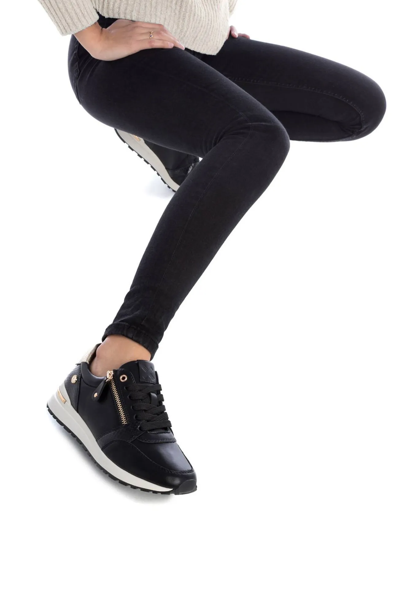 XTI Sneakers-Sapatilha de mulher antiderrapante Preto