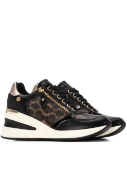 XTI Saltos|Sneakers-Sapatilha de mulher antiderrapante Preto