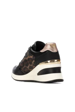 XTI Saltos|Sneakers-Sapatilha de mulher antiderrapante Preto