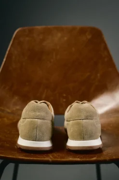 OOTO Sneakers-Sapatilha de pele croute Castanho