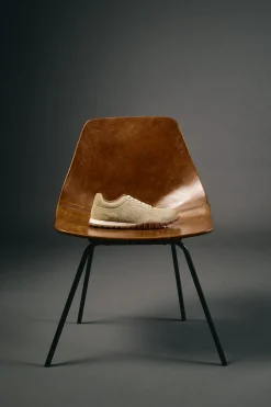 OOTO Sneakers-Sapatilha de pele croute Castanho