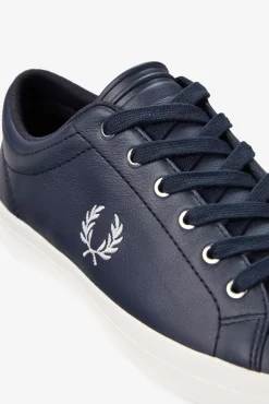 Fred Perry Sneakers-Sapatilhas Baseline pele Azul