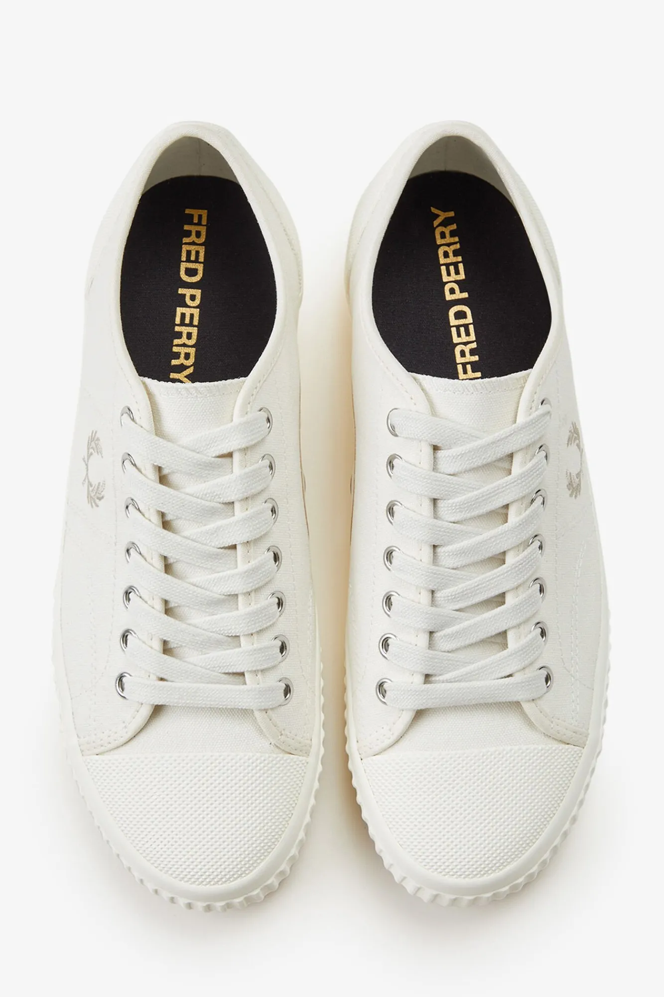 Fred Perry Sneakers-Sapatilhas Hughes-low lona Ecru