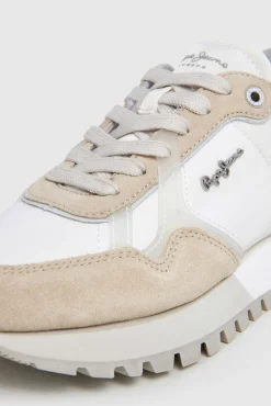 Pepe Jeans Sneakers|Calçado De Couro-Sapatilhas Running Retro bege