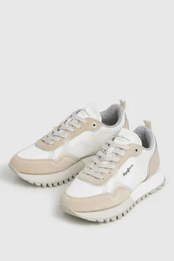Pepe Jeans Sneakers|Calçado De Couro-Sapatilhas Running Retro bege
