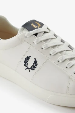 Fred Perry Sneakers-Sapatilhas Spencer pele Ecru