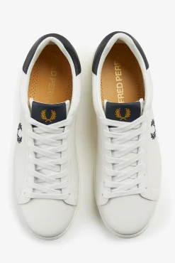 Fred Perry Sneakers-Sapatilhas Spencer pele Ecru