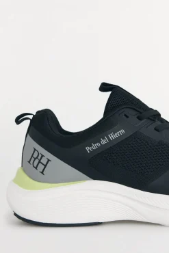 Pedro del Hierro Sneakers-Sapatilhas têxtil cordões Preto