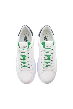 Us Polo Sneakers-Sapato casual masculino Branco