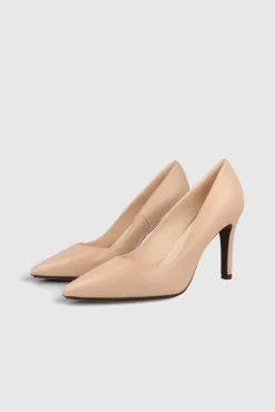 Lodi Saltos|Calçado De Couro-Sapato salão Tostado