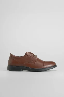 Comfeet Sapato Social-Sapato social Blucher da Castanho