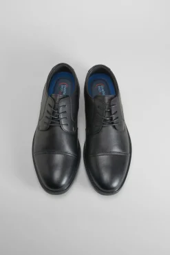 Comfeet Sapato Social-Sapato social Blucher da Preto
